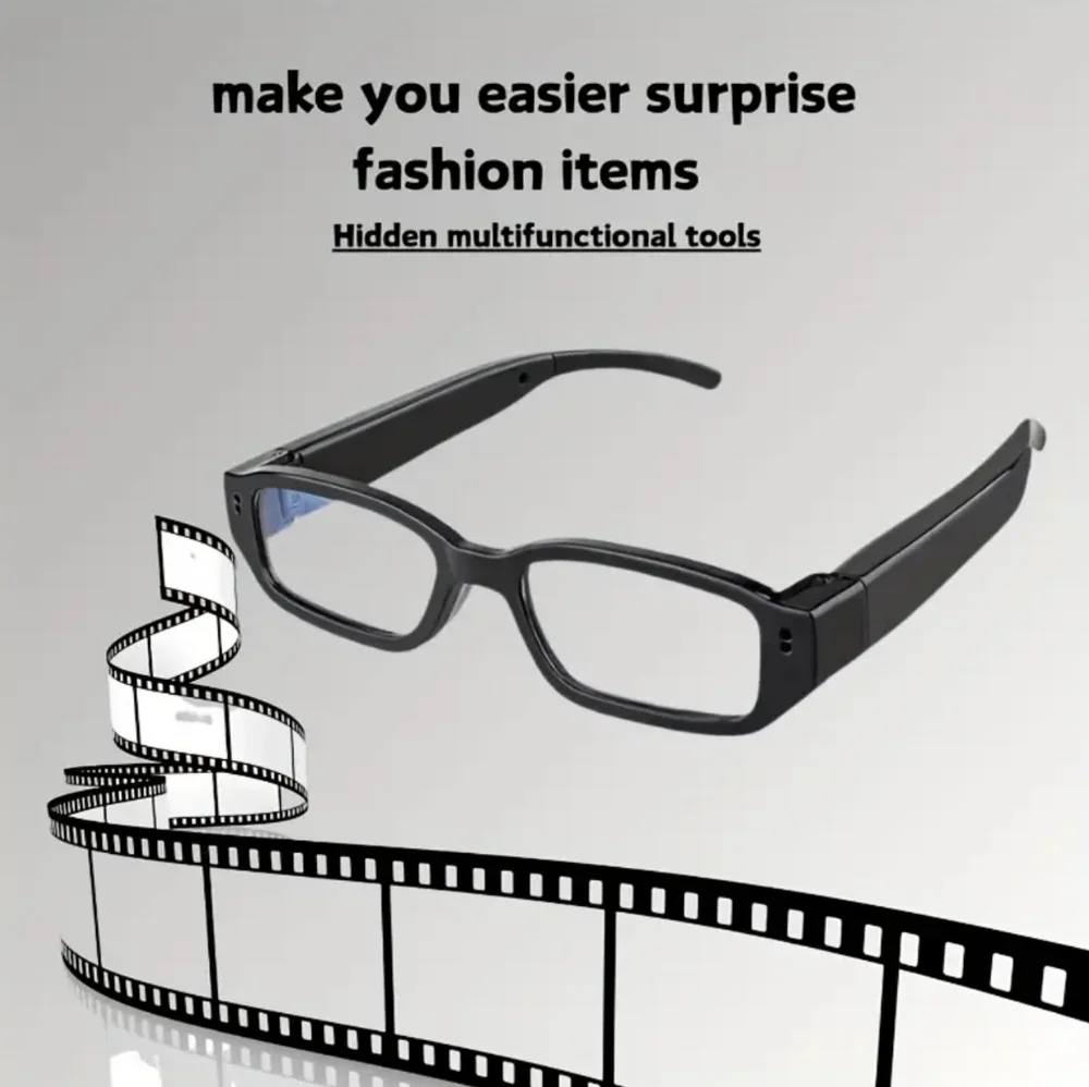 Black Smart Glasses with Camera & Discreet Design